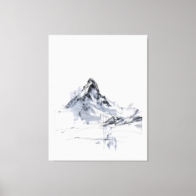 Lienzo Pico de montaña abstracto (Anverso)