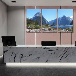 Lienzo Pico pico icónico NZ Milford en otoño