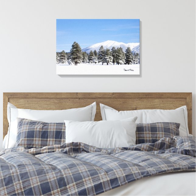 Lienzo Picos De San Francisco En La Nieve, Arizona Fotogr (Insitu(Dormitorio))