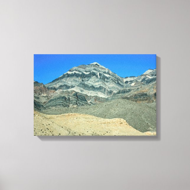 Lienzo Picos en capas del desierto de Mojave (Anverso)