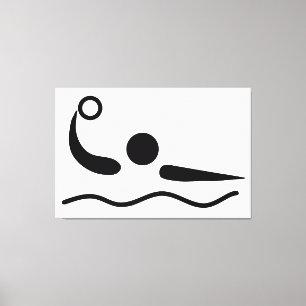 Lienzo Pictograma de Waterpolo de Polo de Agua