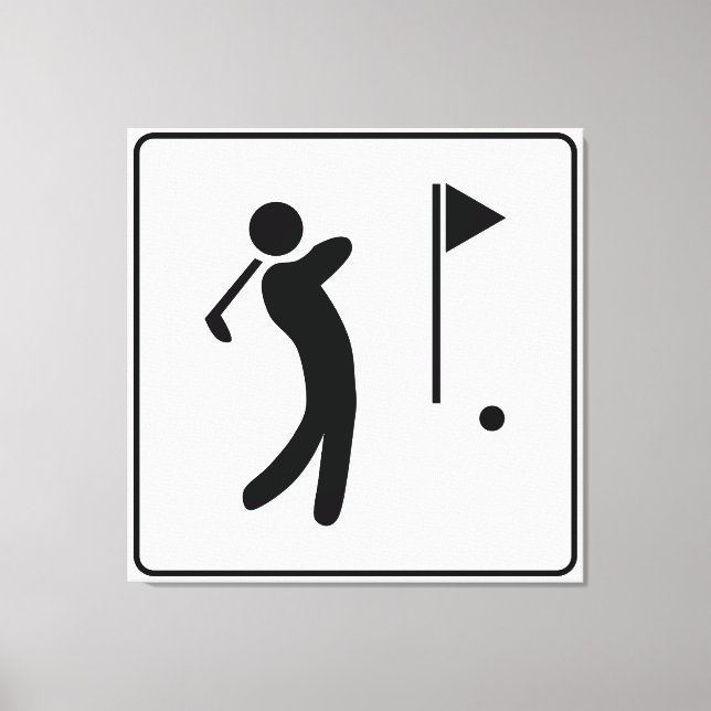 Lienzo Pictograma del campo de golf (Anverso)