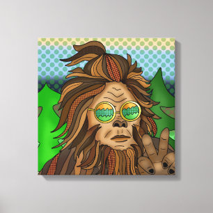 Lienzo Pie grande Retro   Pop Art Sasquatch