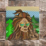 Lienzo Pie grande Retro | Pop Art Sasquatch<br><div class="desc">Estilo retro de arte pop a mano fresco Pie Grande con gafas groovy y elegante cola de poniente.</div>