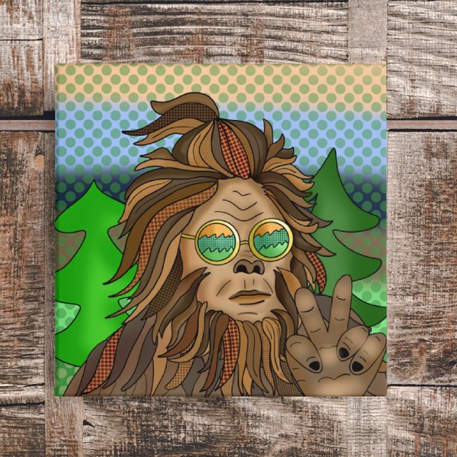 Lienzo Pie grande Retro | Pop Art Sasquatch (Subido por el creador)