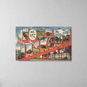 Lienzo Pie Jackson, Carolina del Sur - escena grande de