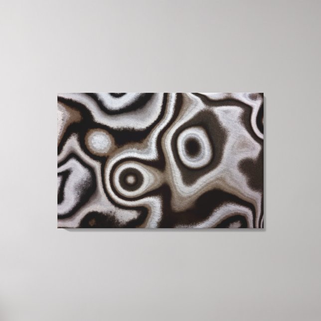 Lienzo Piedra de jaspe en blanco y negro (Anverso)