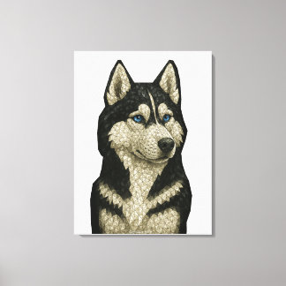 Lienzo Piedra preciosa de Husky Siberiano