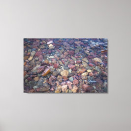 Lienzo Piedras en el lago en el Parque Nacional Glacier