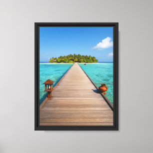 Lienzo Pier de Isla Tropical