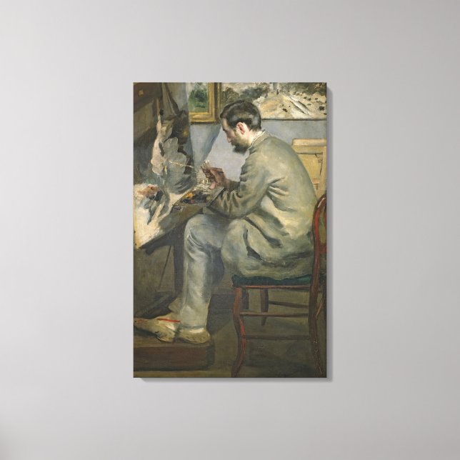 Lienzo Pierre A Renoir | Bazille Frederic en su Easel (Anverso)