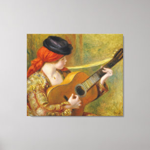 Lienzo Pierre A Renoir   Joven española con guitarra