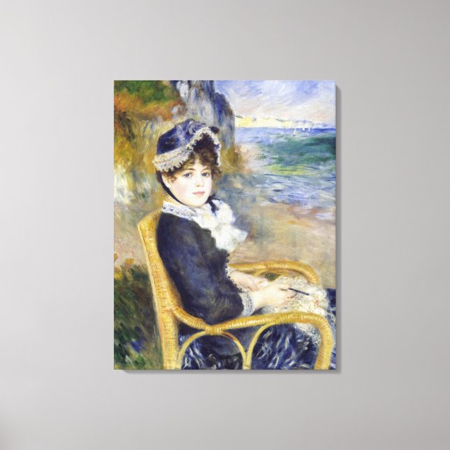 Lienzo Pierre-Auguste Renoir - A orillas del mar (Anverso)