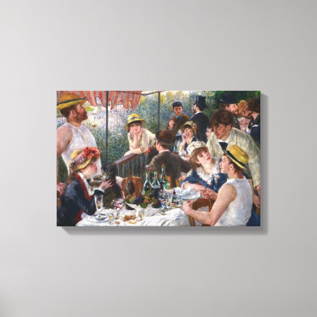 Lienzo Pierre-Auguste Renoir - Almuerzo de la Party de Ba (Anverso)