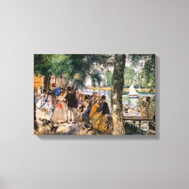 Lienzo Pierre-Auguste Renoir - Baño en el Sena (Anverso)