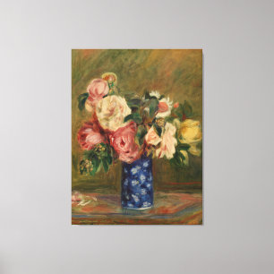 Lienzo Pierre Auguste Renoir Bouquet azul rosado de los R