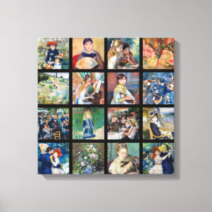 Lienzo Pierre-Auguste Renoir - Collage de cuadrícula de o