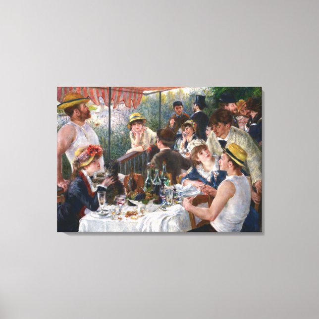 Lienzo Pierre-Auguste Renoir - Luncheon del Fiesta de Boa (Anverso)