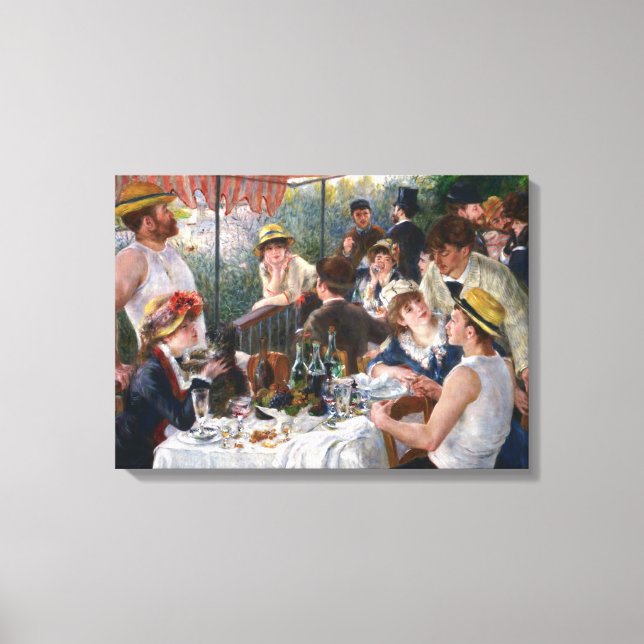 Lienzo Pierre-Auguste Renoir - Luncheon del Fiesta de Boa (Anverso)