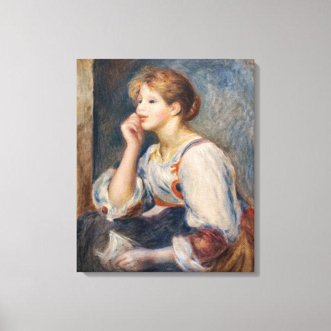 Lienzo Pierre-Auguste Renoir - Mujer con una carta (Anverso)
