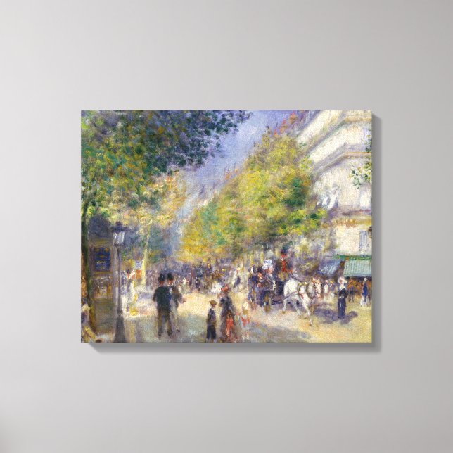 Lienzo Pierre-Auguste Renoir - París, Grandes Bulevares (Anverso)