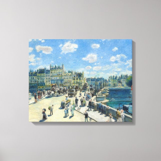 Lienzo Pierre-Auguste Renoir - París, Pont-Neuf (Anverso)