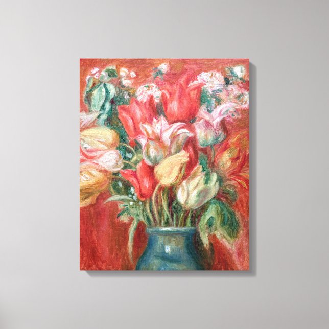 Lienzo Pierre-Auguste Renoir - Ramo de Tulipanes (Anverso)