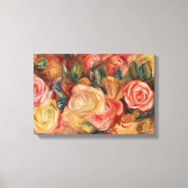Lienzo Pierre-Auguste Renoir - Rosas (Anverso)