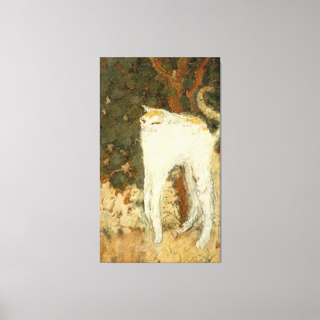 Lienzo Pierre Bonnard - Le chat blanc (1894) (Anverso)