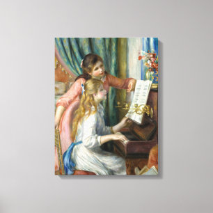 Lienzo Pierre Renoir - Jóvenes Chicas en Piano