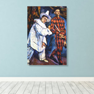 Lienzo Pierrot y Arlequín, Mardi Gras de Paul Cézanne