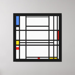 Lienzo Piet Mondrian, Composición 10