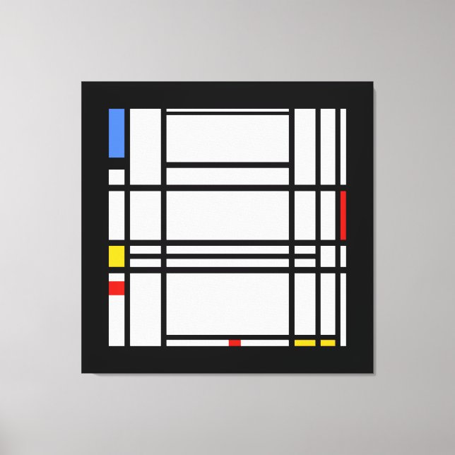 Lienzo Piet Mondrian, Composición 10 (Anverso)