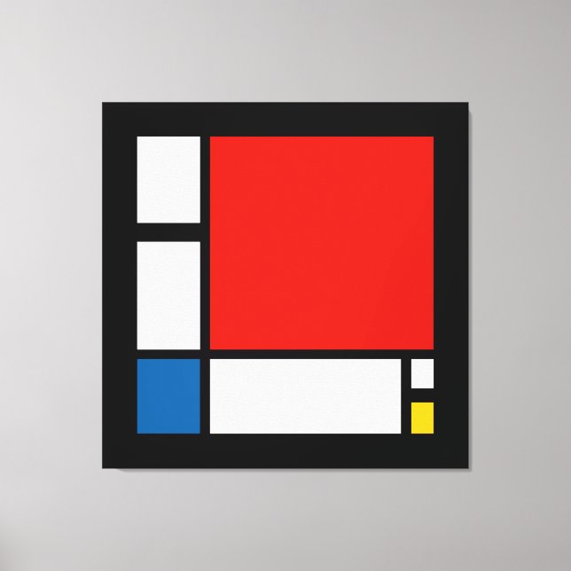 Lienzo Piet Mondrian, Composición ii (Anverso)