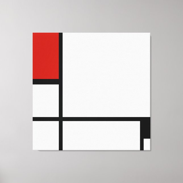 Lienzo Piet Mondrian - Resumen geométrico de la composici (Anverso)