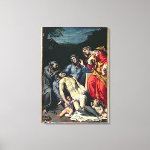 Lienzo Pieta con St Francis y St Mary Magdalena, c.1