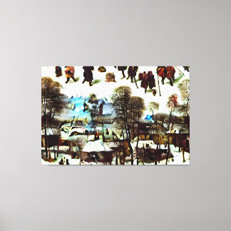 Lienzo Pieter Bruegel el anciano, los cazadores en la nie