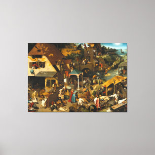 Lienzo Pieter Bruegel, el anciano - Los proverbios holand