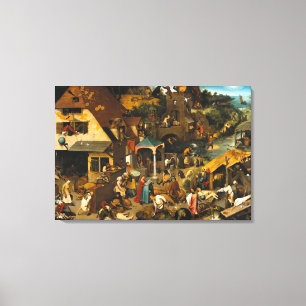 Lienzo Pieter Bruegel el anciano - los proverbios holande