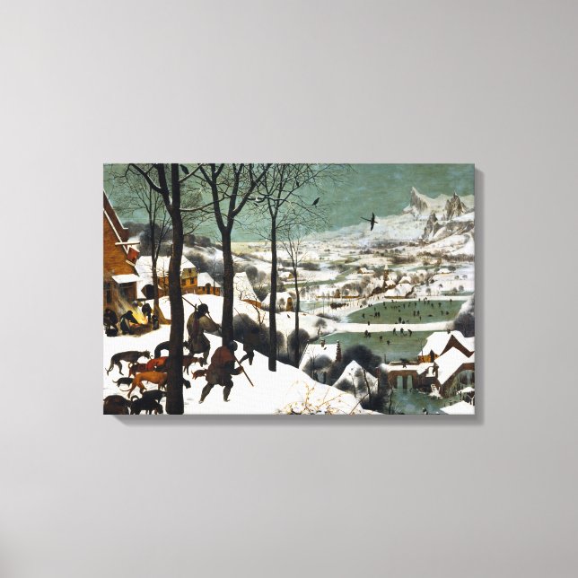 Lienzo Pieter Bruegel, el cazador mayor en la nieve (Anverso)