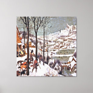 Lienzo Pieter Bruegel el Viejo. Los cazadores de la nieve