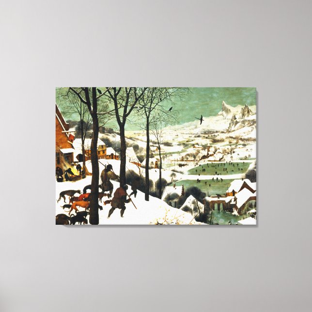 Lienzo Pieter Bruegel Hunters en la Nieve (Anverso)
