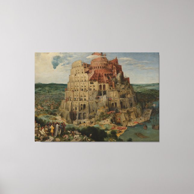 Lienzo Pieter Bruegel la torre mayor de Babel (Anverso)