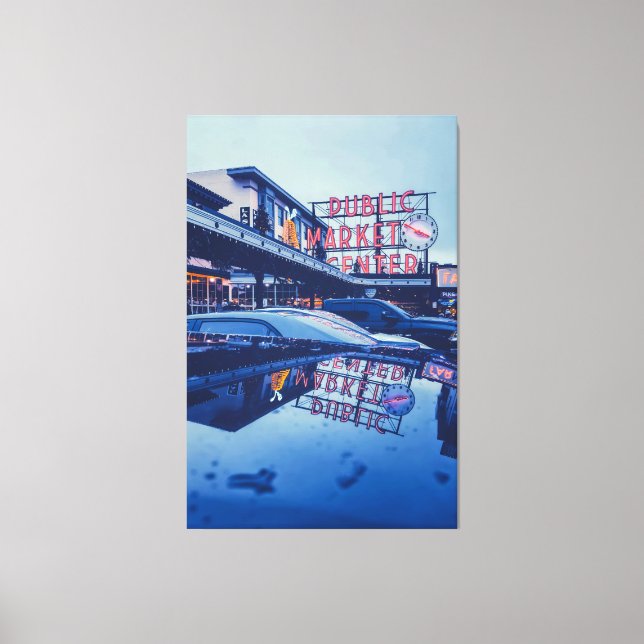 Lienzo Pike Market Seattle (Anverso)