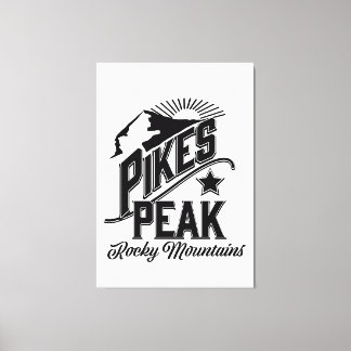 Lienzo Pikes Pico Montañas Rocosas Vintage