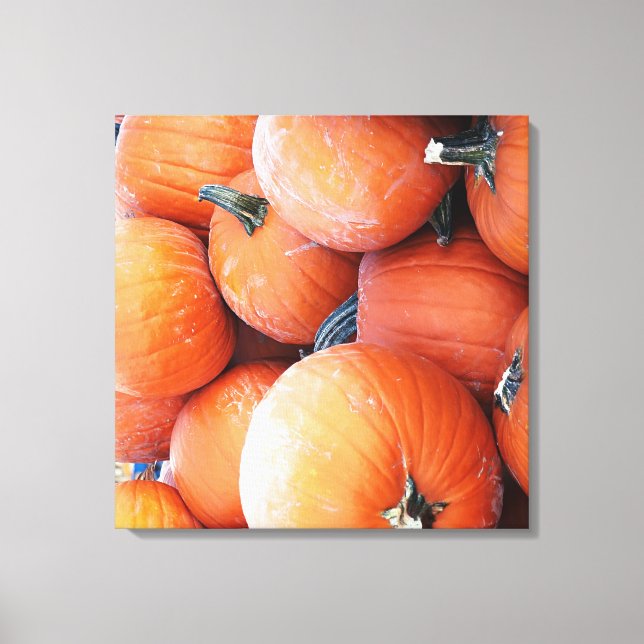 Lienzo Pila de calabaza de caída (Anverso)