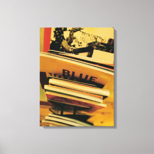 Lienzo Pila de libros y de revistas