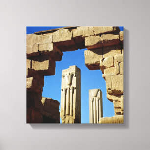 Lienzo Pilares adornados con loto estilizado