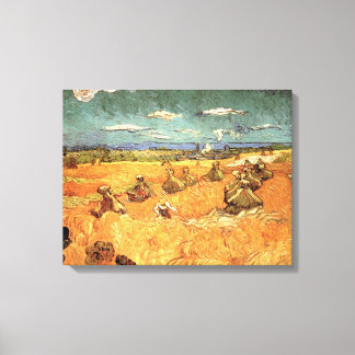 Lienzo Pilas de trigo con pañal por Vincent van Gogh
