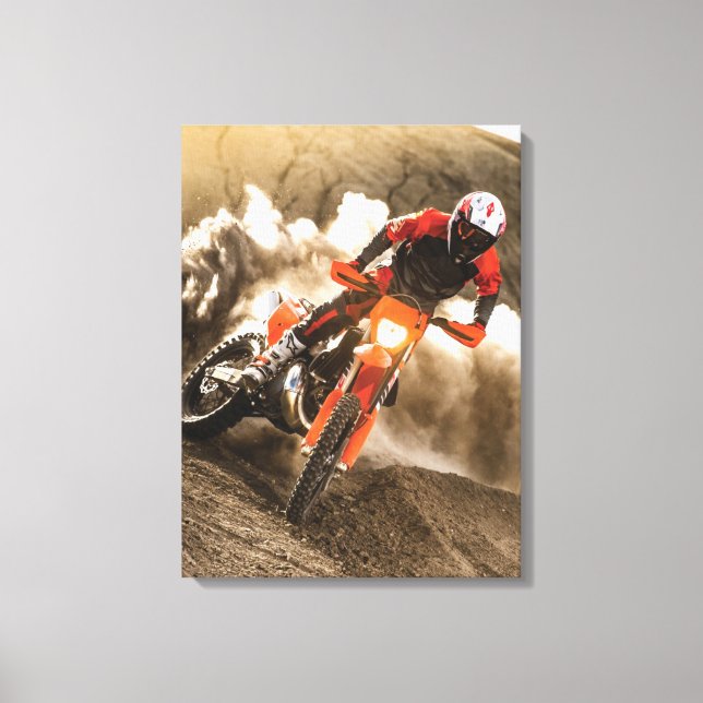 Lienzo Piloto de Motocross (Anverso)